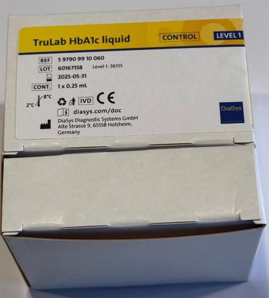 DIASYS TruLab HbA1c liquid Control Level 1 0.25 ml