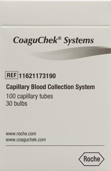 COAGUCHEK capillaires plast 50 mcl 100 pce