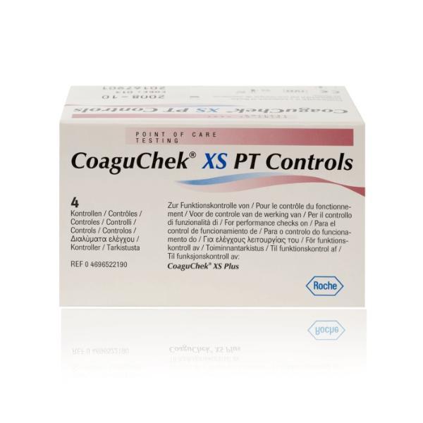 COAGUCHEK XS PT Qualitätskontrolle Lösung 4 x 1 ml