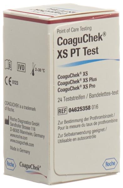 COAGUCHEK XS PT bandelettes 24 pce