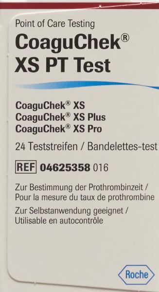 COAGUCHEK XS PT bandelettes 24 pce