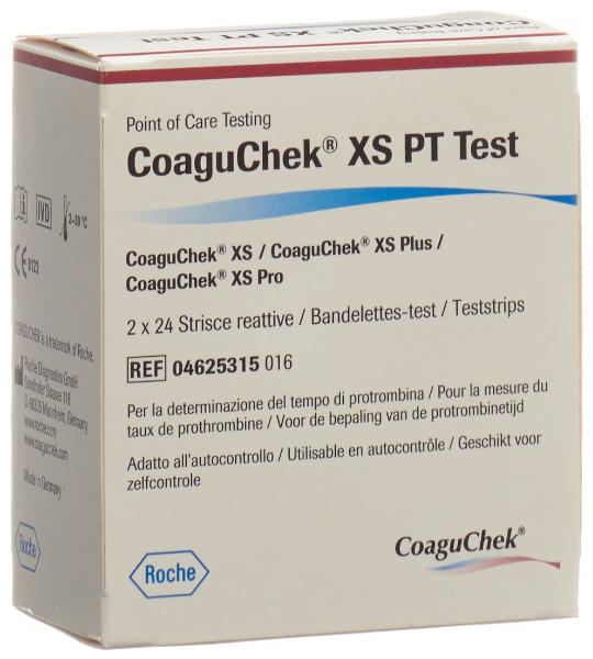 COAGUCHEK XS PT bandelettes 2 x 24 pce