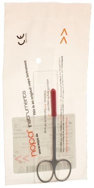 NOPA ciseaux à iridectomie droits 10.5cm p/p
