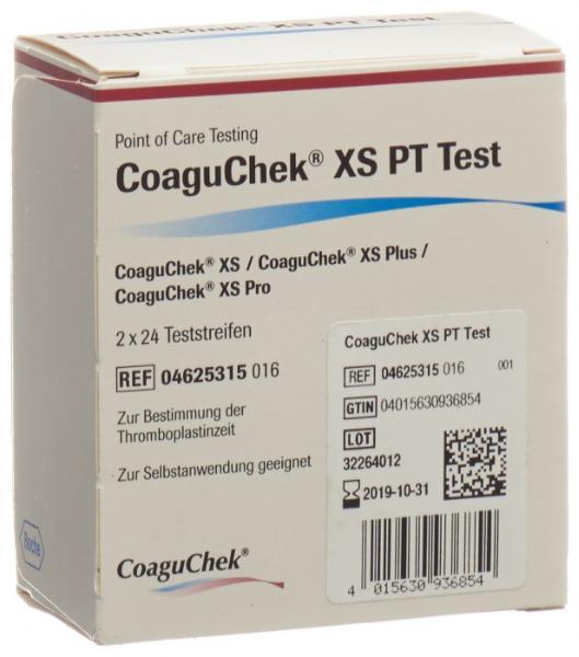 COAGUCHEK XS PT PST de/it/nl/fr 2 x 24 Stk