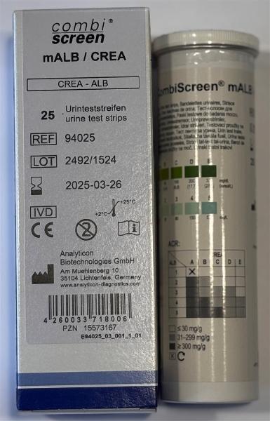 COMBISCREEN mALB / CREA Test 25 Stk